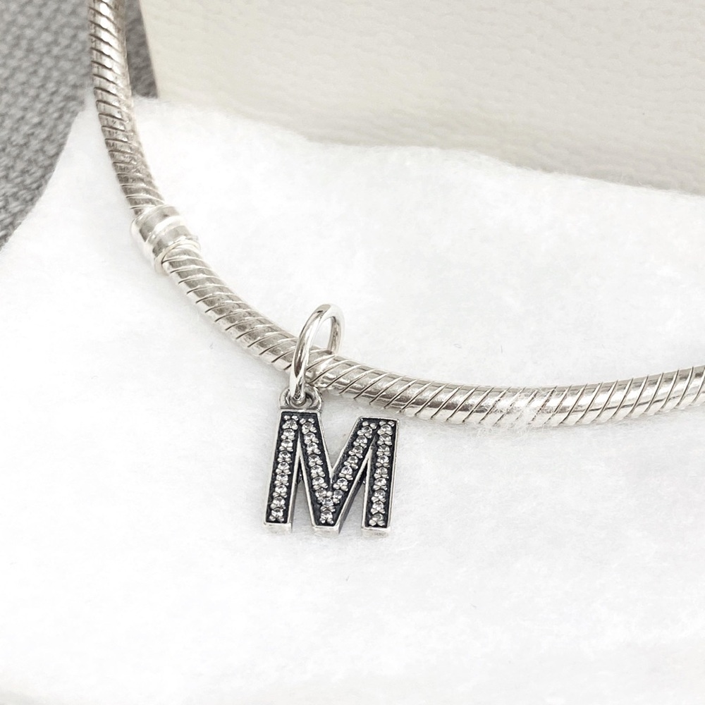 PANDORA Dangle Letter M Charm